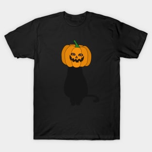 Cat sitting with a pumpkin head T-Shirt